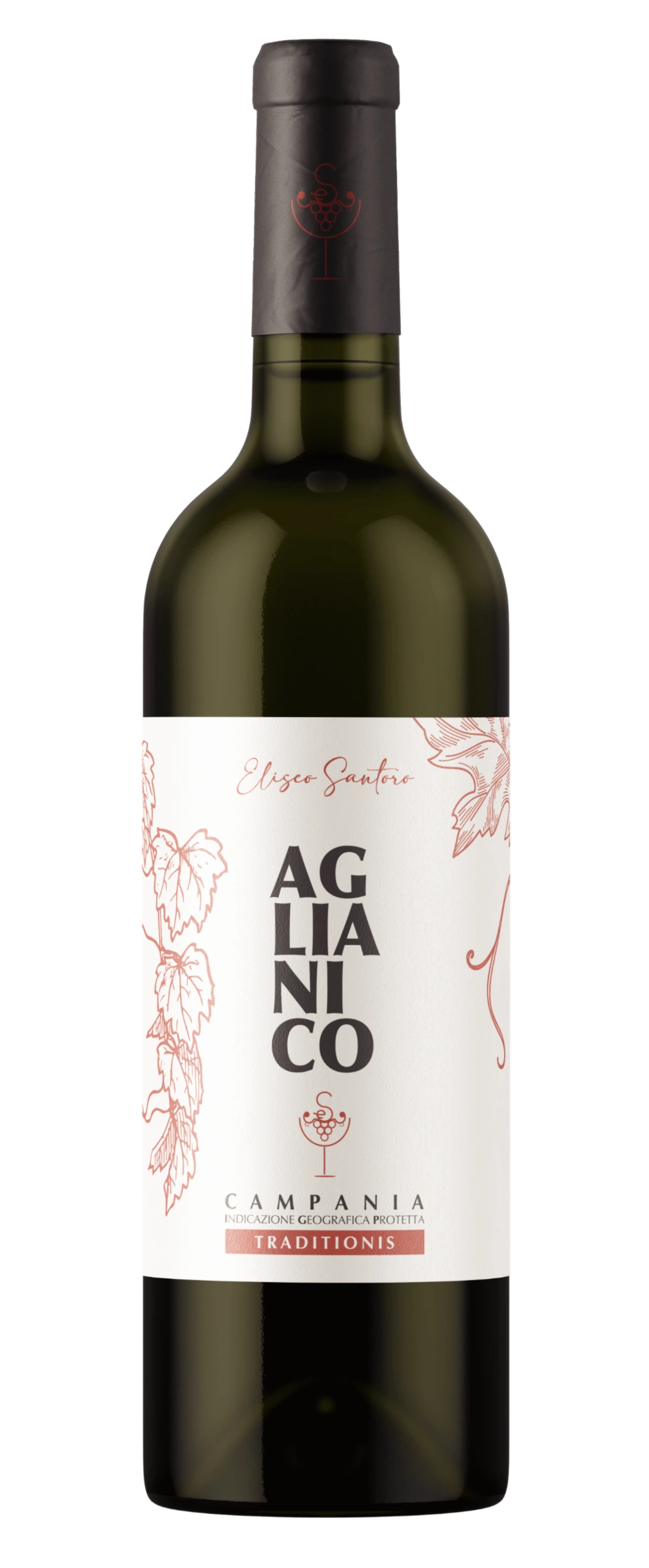 Bottiglia di Aglianico Campania IGP Traditions di Eliseo Santoro
