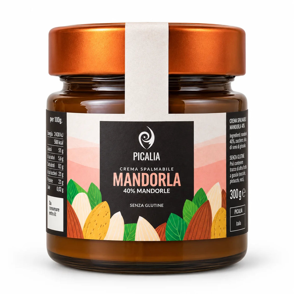 Crema spalmabile alla mandorla 40%