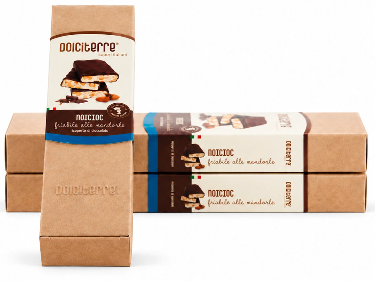 Torrone friabile Noicioc con mandorle e cioccolato 130 g