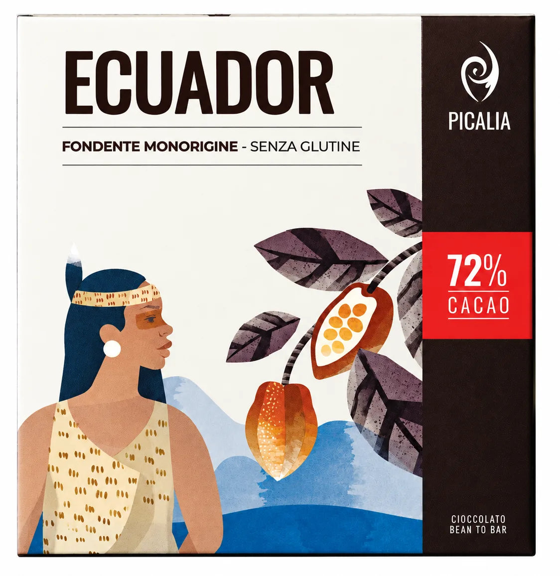 Tavoletta monorigine Ecuador fondente 72% 50 g