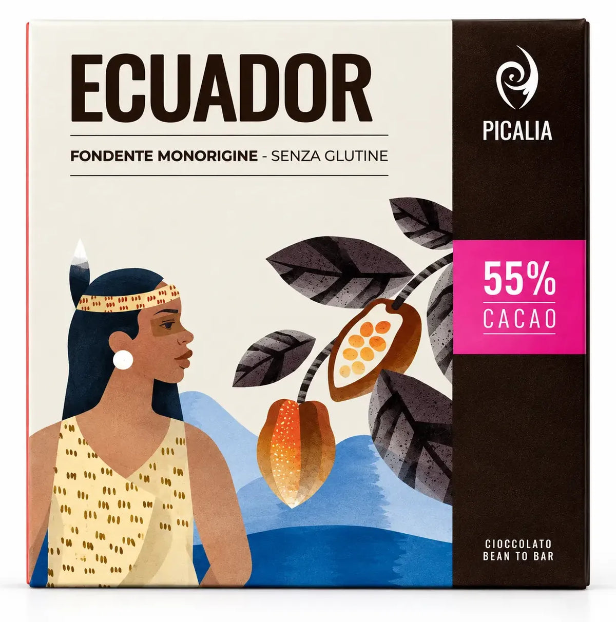 Tavoletta monorigine Ecuador fondente 55% 50 g