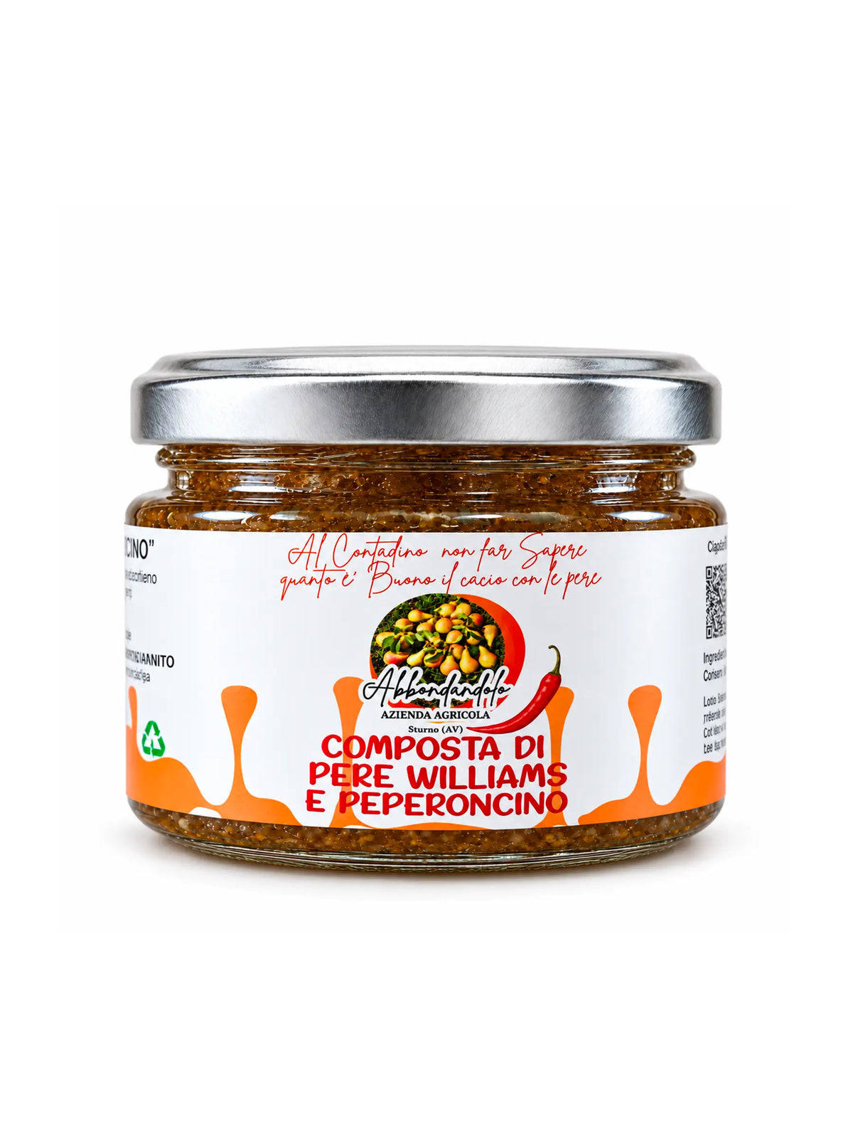 Composta di pere Williams e peperoncino 220 g
