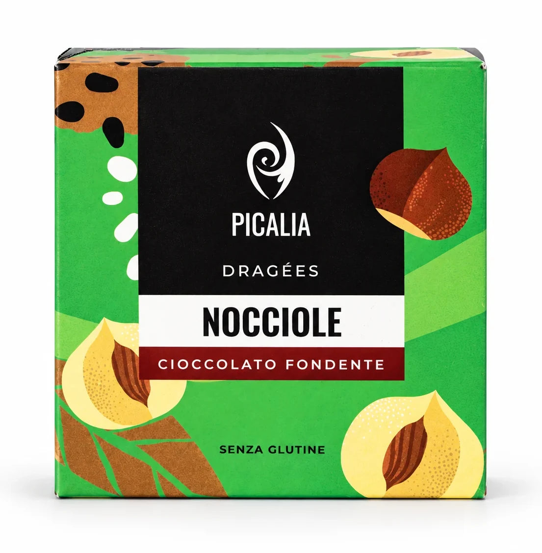 Dragées di nocciole al cioccolato fondente 150 g